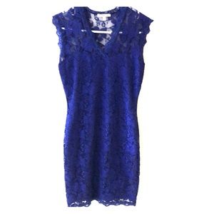 Lightly worn navy blue lace dress